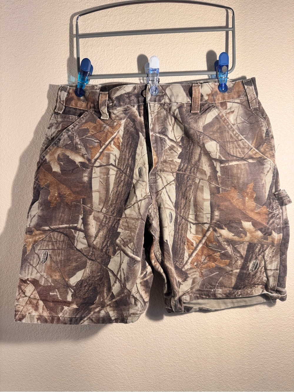 Carhartt Men's Camo Cargo Shorts in Brown and Gray